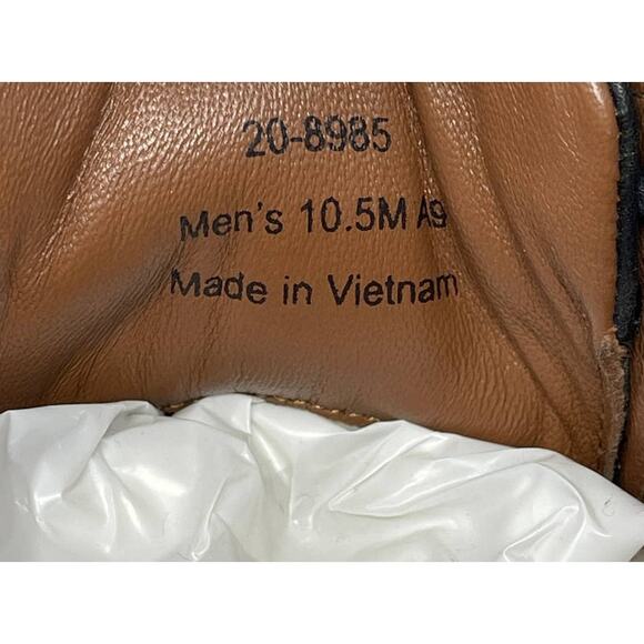 208985 MENS SHOE SIZE 10.5 M BLACK WATERPROOF LEATHER LACE UP JOHNSTON & MUPRHY - Picture 9 of 10